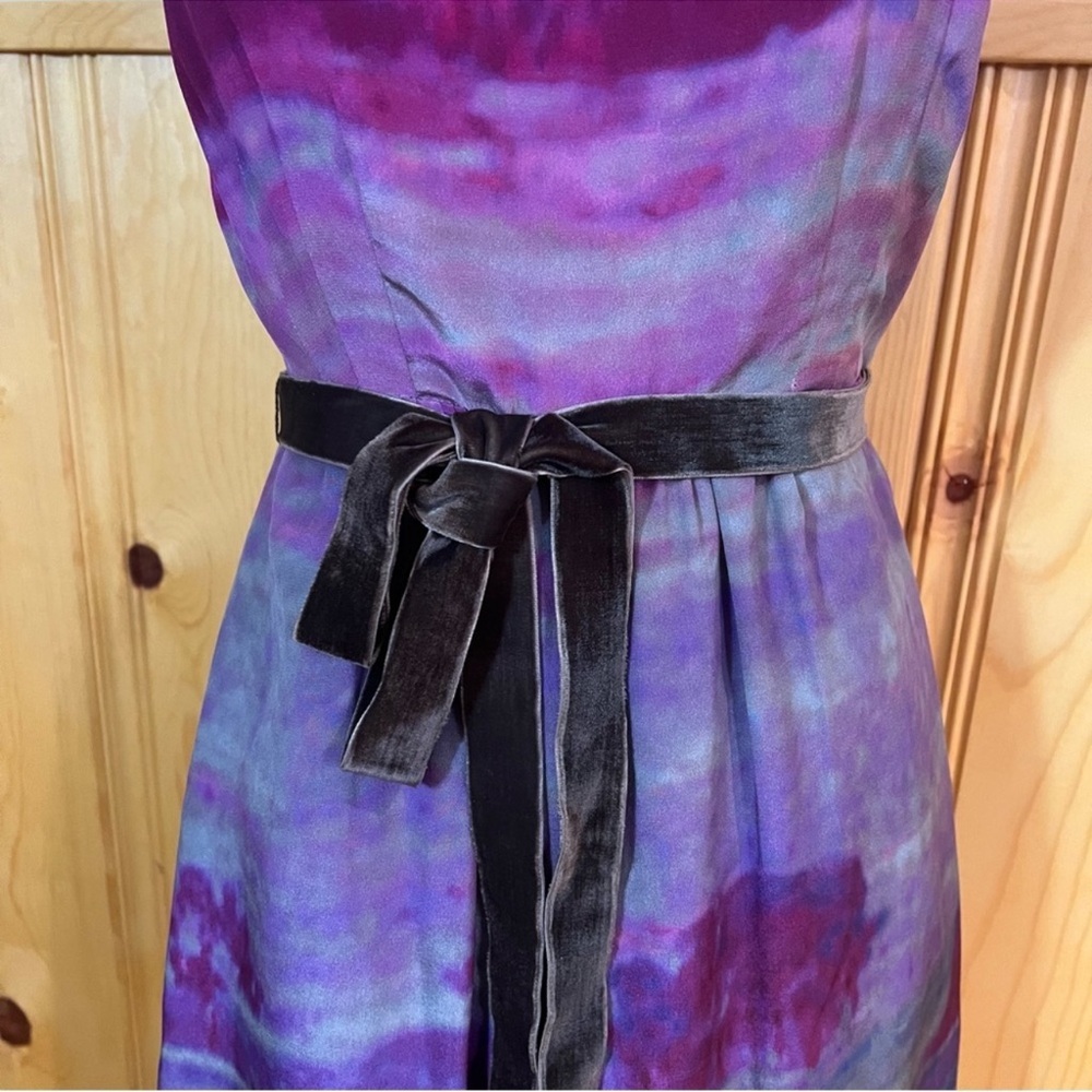 Anthropologie Moulinette Soeurs Violet Gloaming Dress size 2 Silk - Picture 6 of 14